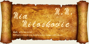 Mia Milošković vizit kartica